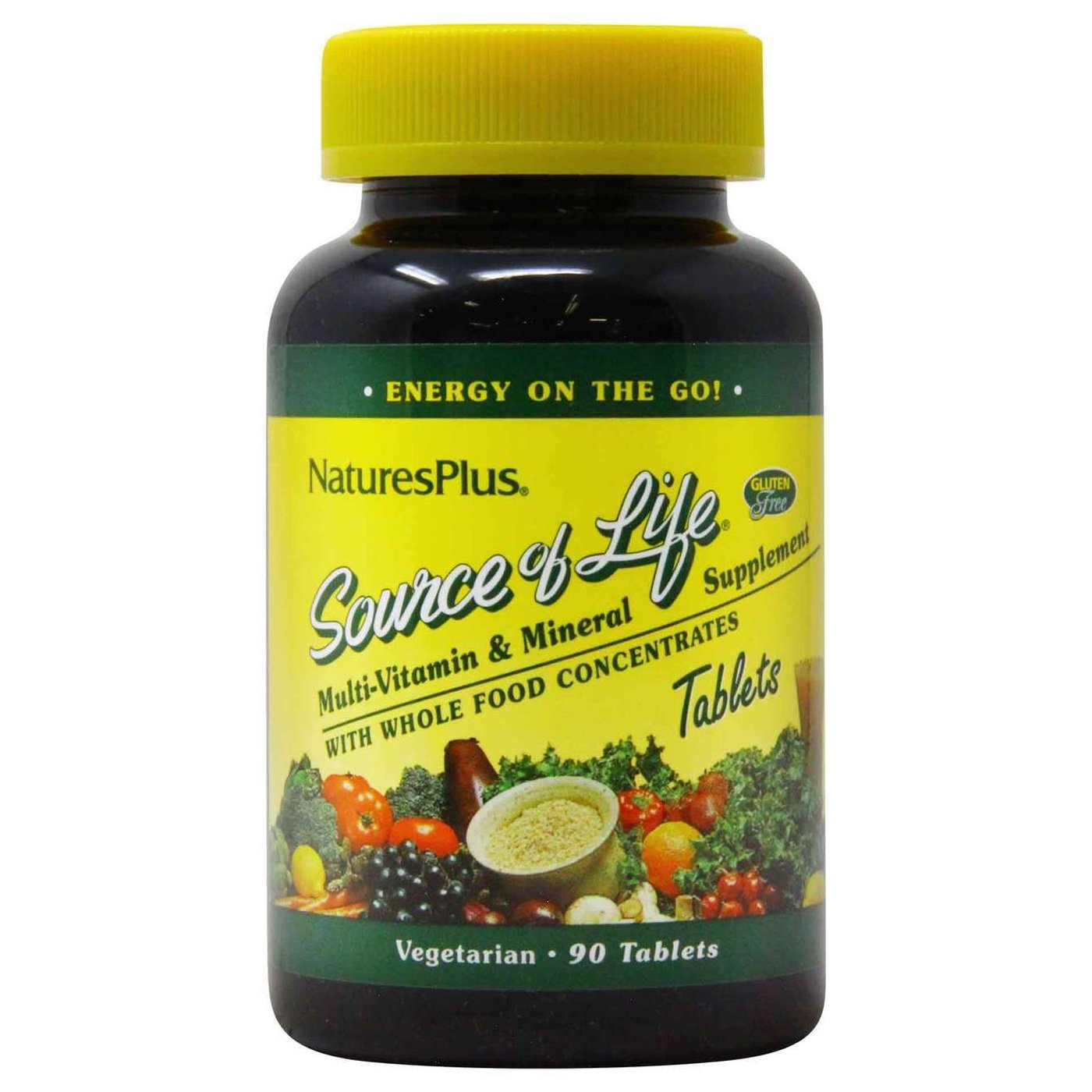 Natures Plus Source of Life Multi-Vitamin & Mineral Μοναδική Φόρμουλα με 56 Διαφορετικά Φυσικά Συστατικά 90tabs