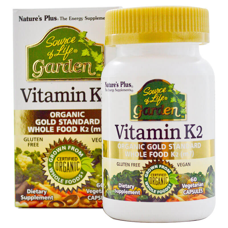 Natures Plus Source of Life Garden Vitamin K2 120mcg Συμπλήρωμα Διατροφής με Βιταμίνη K2 60 Vcaps