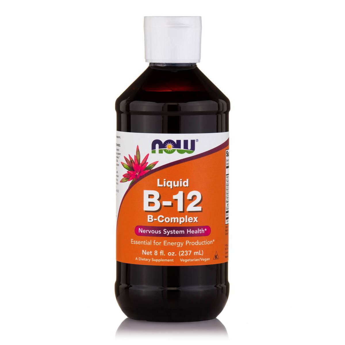 Now Foods Liquid B12 Complex Vegetarian Συμπλήρωμα Διατροφής, Υγρή Βιταμίνη Β-12 για την Υγεία του Νευρικού Συστήματος 237ml