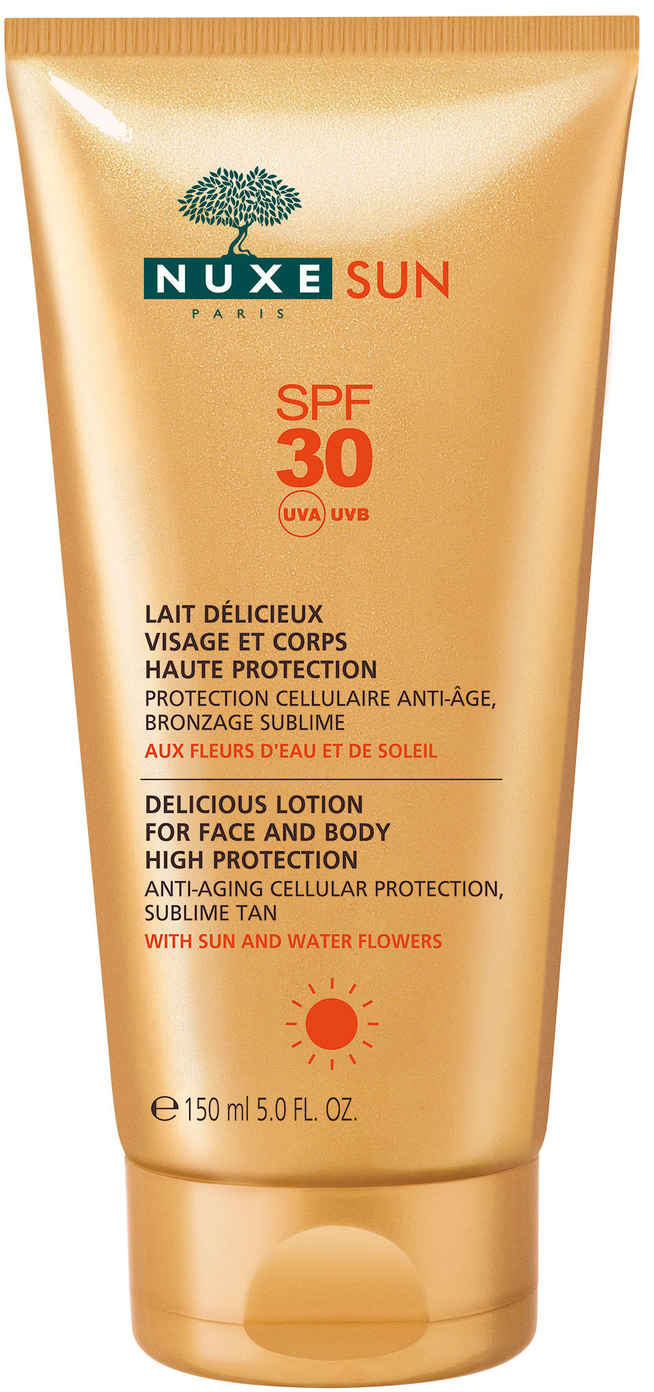 Nuxe Sun Milky Lotion for Face & Body Αντηλιακό Γαλάκτωμα για Πρόσωπο & Σώμα Spf30 150ml