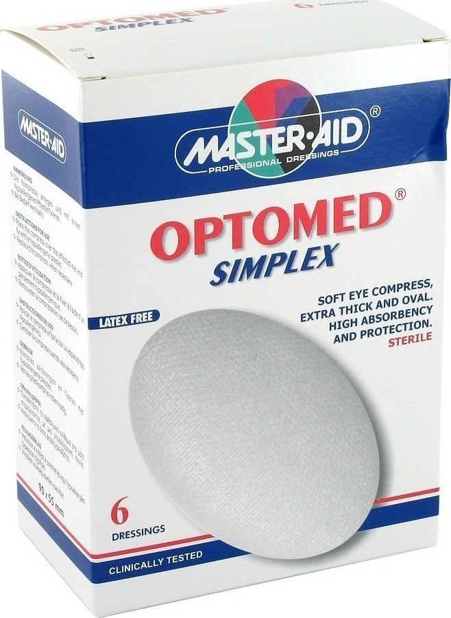 Master Aid Optomed Simplex Οφθαλμικά Επιθέματα 6 Τεμάχια
