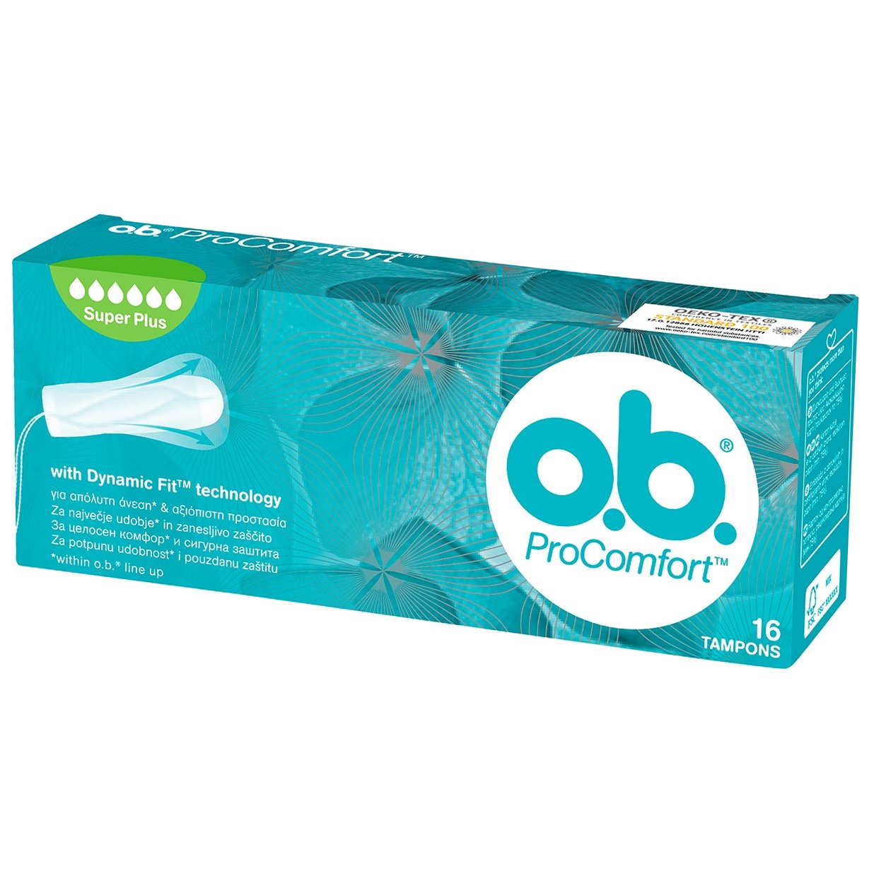 O.b. ProComfort Super Plus Ταμπόν για Ημέρες Ημέρες με Μεγάλη Έως Πολύ Μεγάλη Ροή 16 Τεμάχια