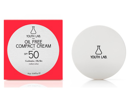 YOUTH LAB. Oil Free Compact Spf50 Combination Oily Skin Αντηλιακή Κρέμα Υψηλής Προστασίας & Ματ Αποτελέσματος Medium Color 10gr