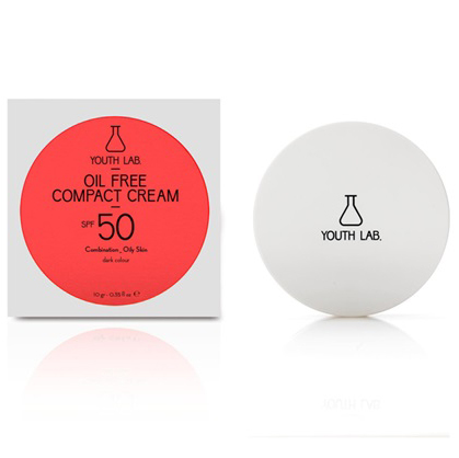 YOUTH LAB. Oil Free Compact Spf50 Combination Oily Skin Αντηλιακή Κρέμα Υψηλής Προστασίας & Ματ Αποτελέσματος Dark Color 10gr