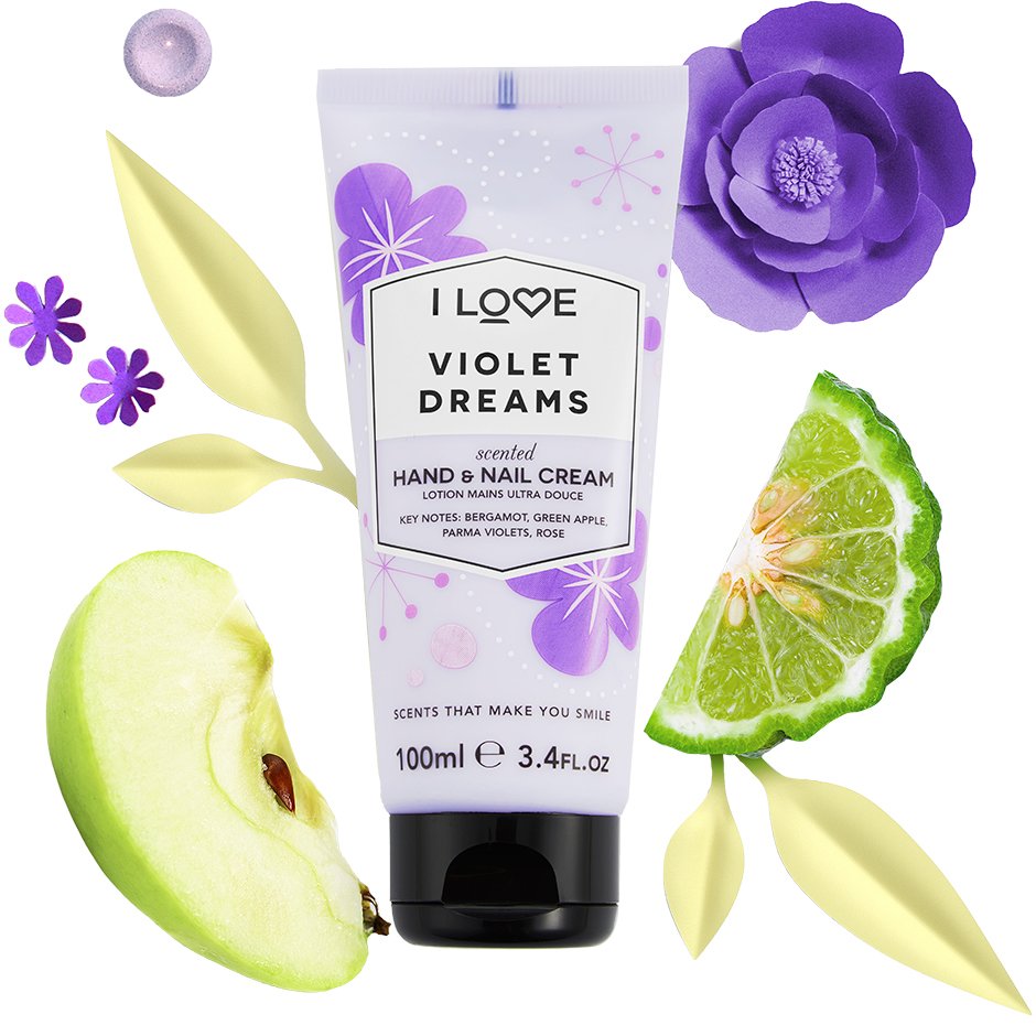 I Love… Violet Dreams Scented Hand & Nail Cream | Add Your Review Ενυδατική μη Λιπαρή Κρέμα Χεριών-Νυχιών με Βιταμίνες 100ml