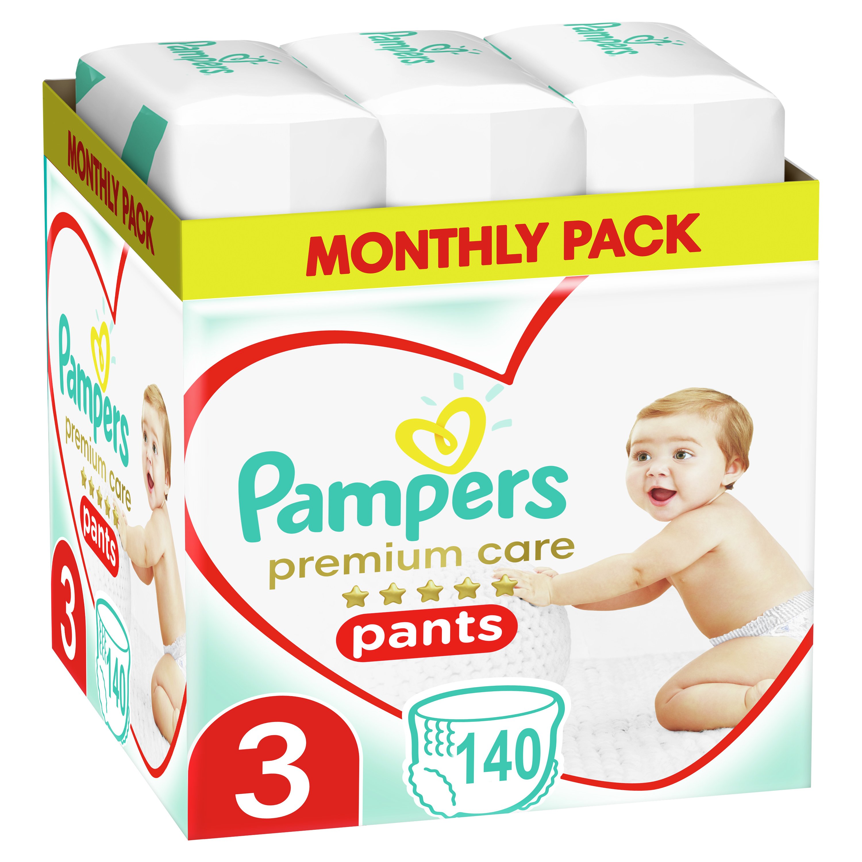 Pampers Premium Care Pants Monthly Pack No3 (6-11kg) 140 πάνες