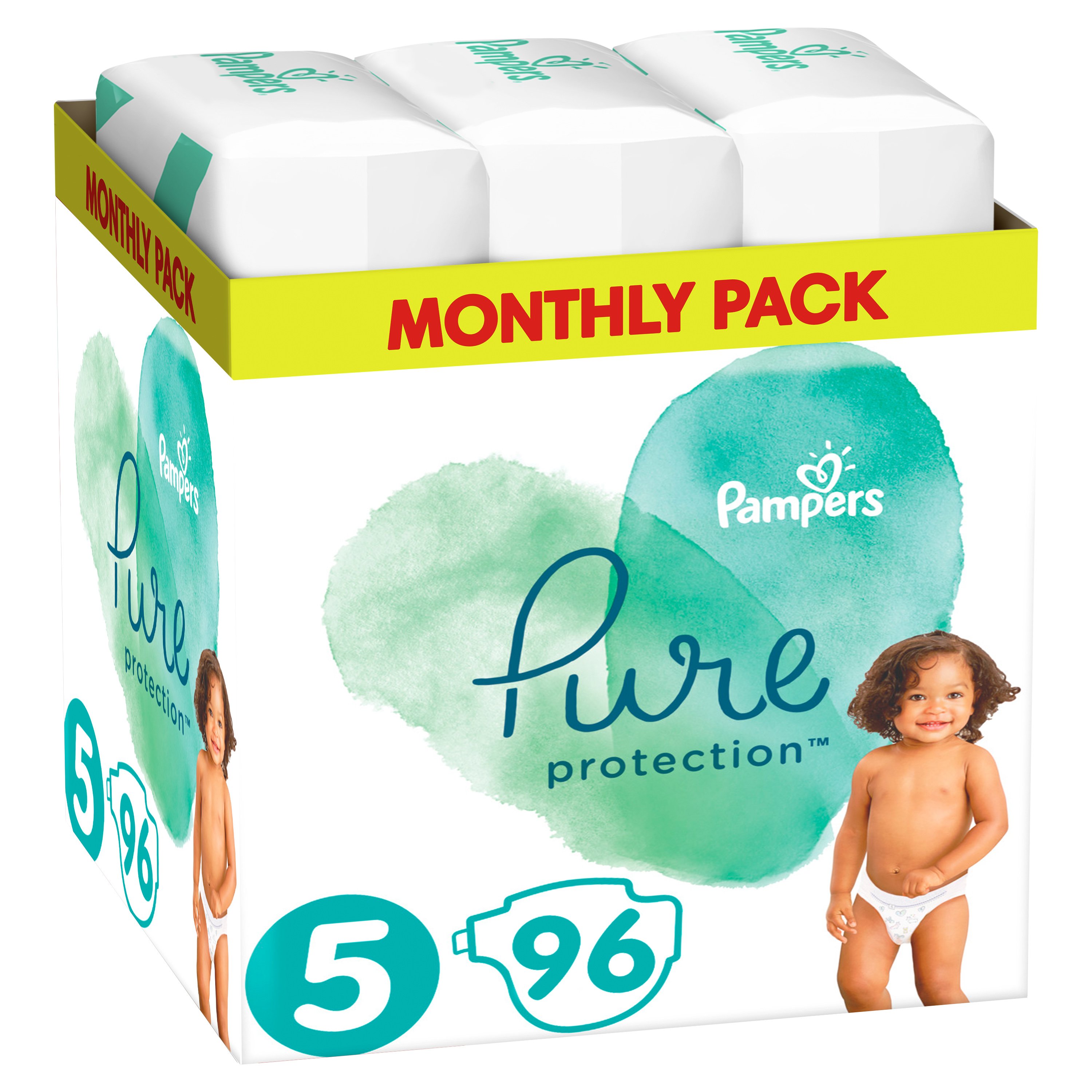 Pampers Pure Protection Monthly Pack No5 (11+kg) 96 πάνες