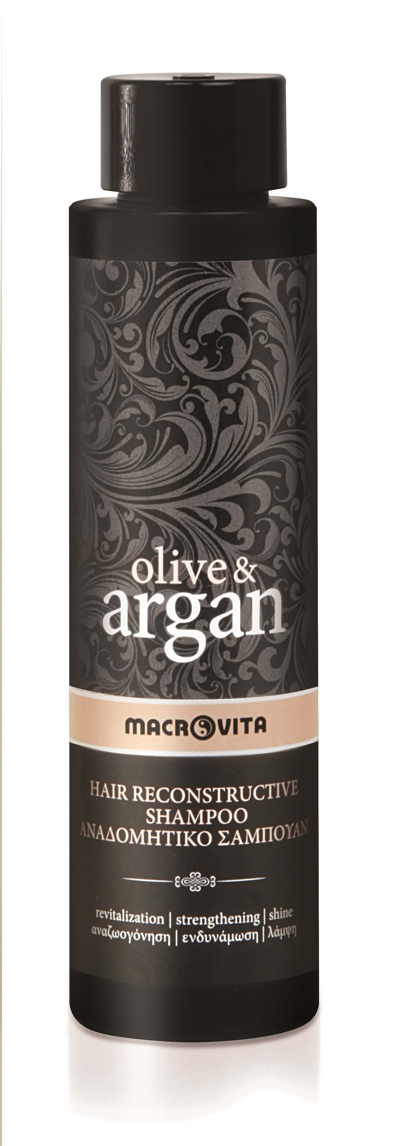 Macrovita Olive & Argan Hair Reconstructive Shampoo Αναδομητικό Σαμπουάν 200ml