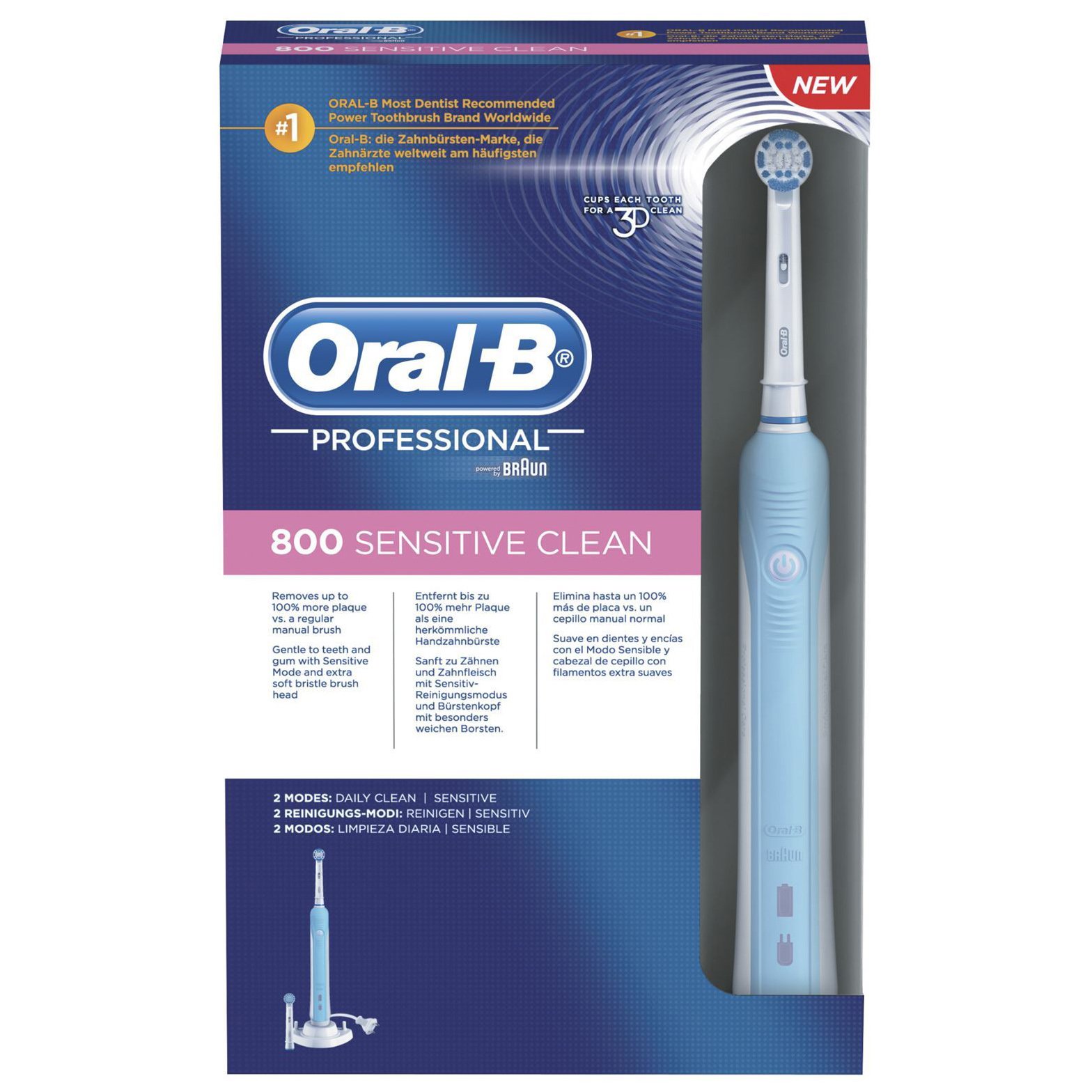 Oral-B Professional Care 800 Sensitive Ηλεκτρική Επαναφορτιζόμενη Οδοντόβουρτσα