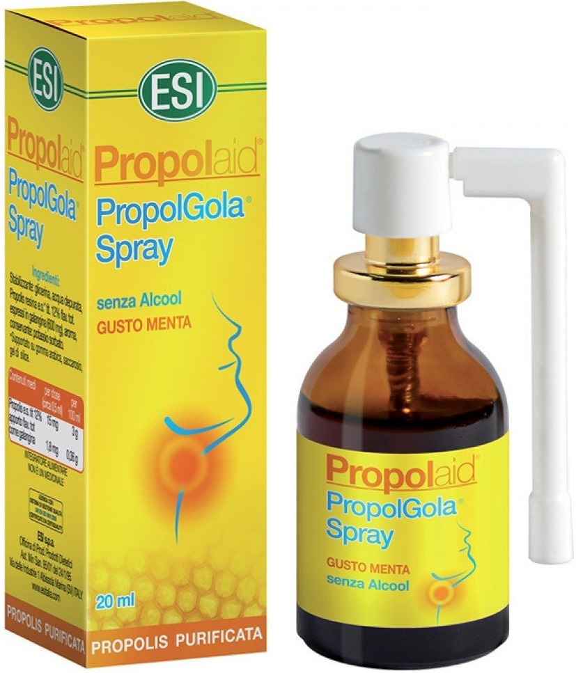ESI Esi Propolaid PropolGola Spray Άμεση Ανακούφιση Από Τον Βήχα Και Τον Πονόλαιμο 20ml