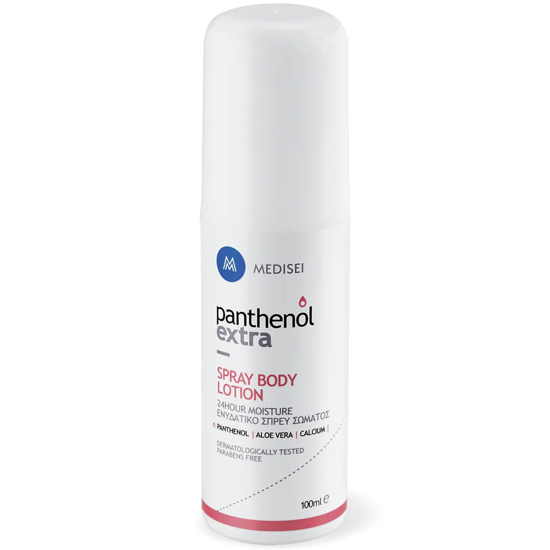 Medisei Panthenol Extra Spray Body Lotion 24 Hour Ενυδατικό Spray Σώματος, Προσφέρει Ελαστικότητα & Περιποιείται Το Δέρμα 100ml