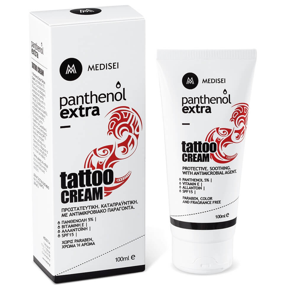 Medisei Panthenol Extra Tattoo Cream Κρέμα για την Περιποίηση της Επιδερμίδας με Τατουάζ 100ml