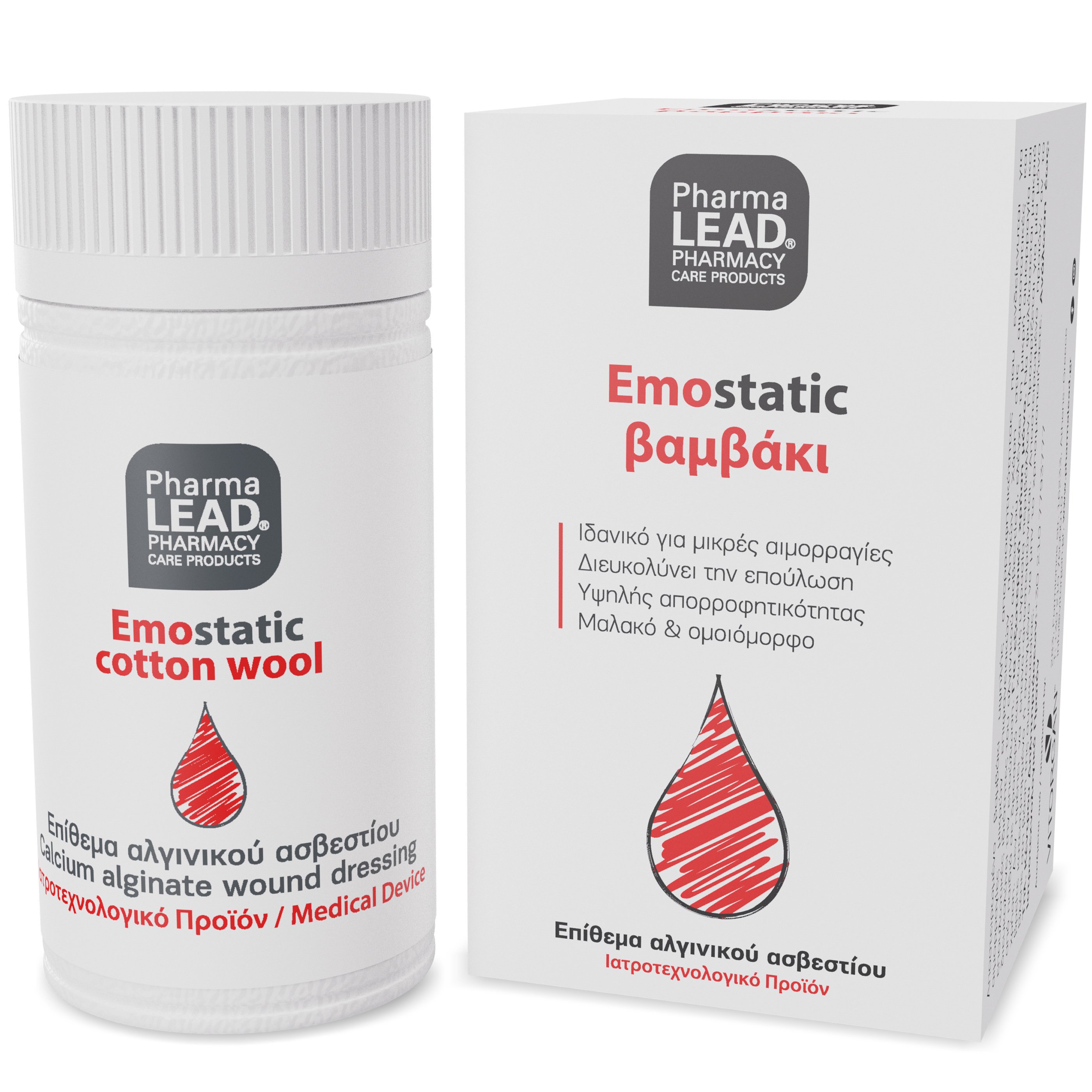 PharmaLead Pharmalead Emostatic Cotton Wool Αιμοστατικό Βαμβάκι για Ρινικές Αιμορραγίες 2g