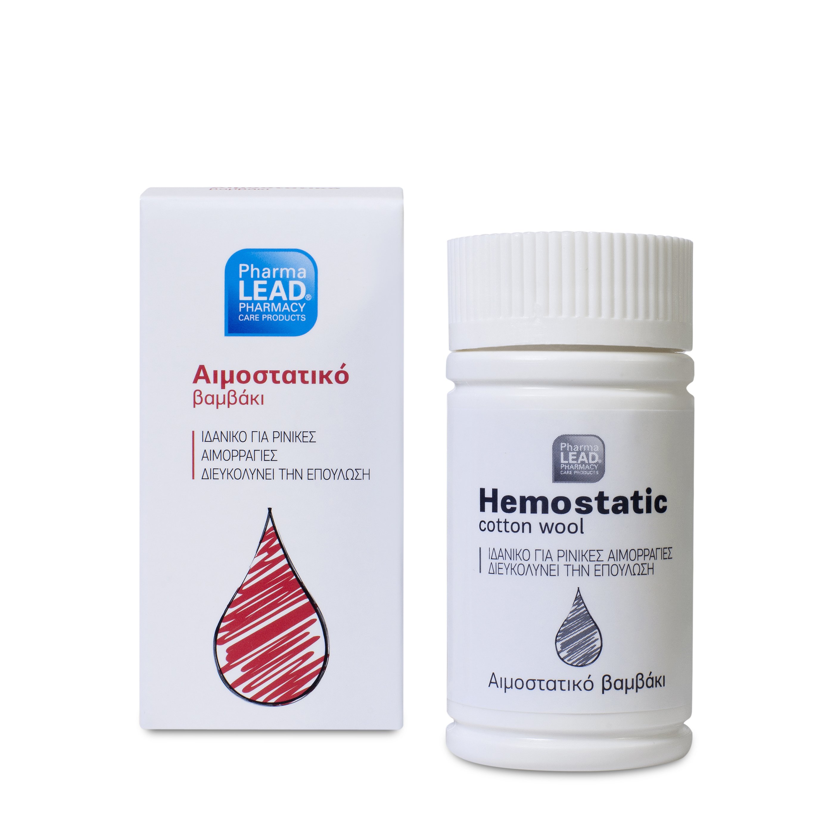 Pharmalead Hemostatic Cotton Wool Αιμοστατικό Βαμβάκι για Ρινικές Αιμορραγίες 2gr