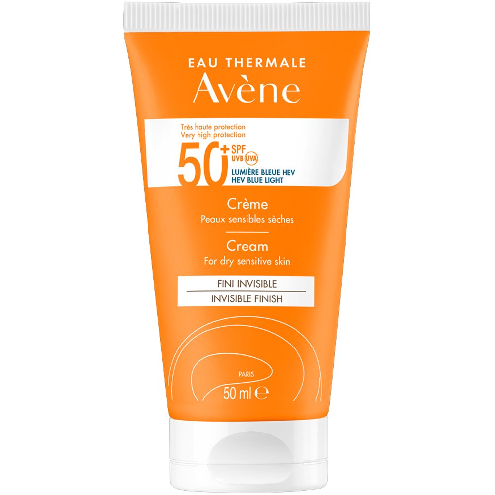 Avène Avene Invisible Finish Spf50+ for Dry Sensitive Skin Cream Αντηλιακή Κρέμα Προσώπου Πολύ Υψηλής Προστασίας με Φίλτρο Κατάλληλο για Ξηρές & Ευαίσθητες Επιδερμίδες 50ml