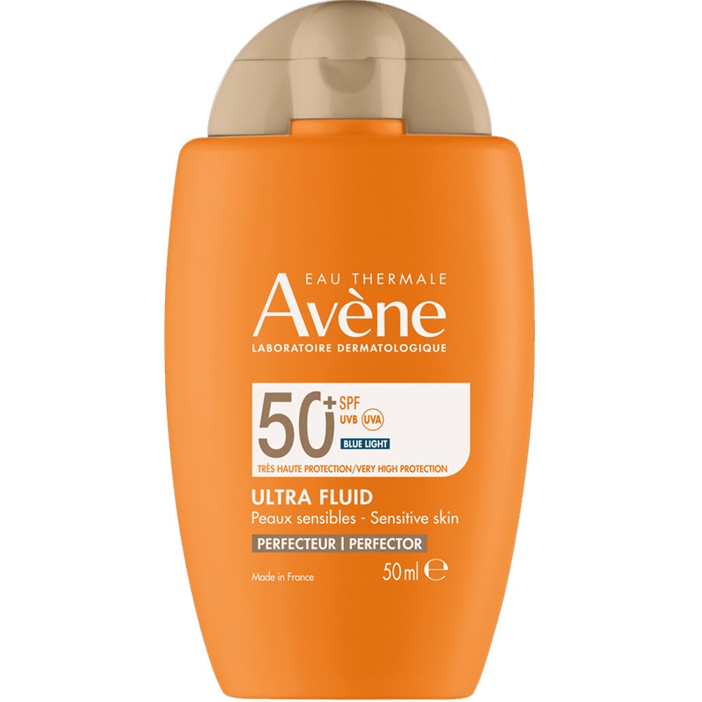 Avene Ultra Fluid Perfector Spf50+ Tinted Αντηλιακή Κρέμα Προσώπου με Χρώμα Πολύ Υψηλής Προστασίας για το Ευαίσθητο Δέρμα 50ml