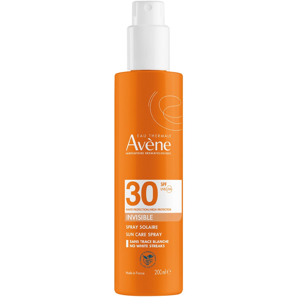 Avène Avene Sun Care Spf30 Invisible Spray Διάφανο Αντηλιακό Σώματος Υψηλής Προστασίας σε Μορφή Σπρέι με Αόρατο Τελείωμα Κατάλληλο για Ευαίσθητες Επιδερμίδες 200ml