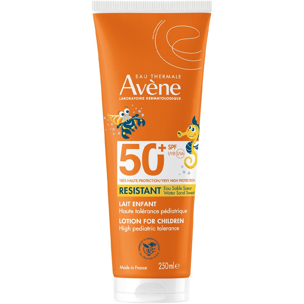 Avene Kids Resistant Spf50+ Cream Παιδικό Αντηλιακό Γαλάκτωμα Πολύ Υψηλής Προστασίας για Ευαίσθητο Δέρμα με Τριπλή Αντίσταση στο Νερό, την Άμμο & τον Ιδρώτα 250ml