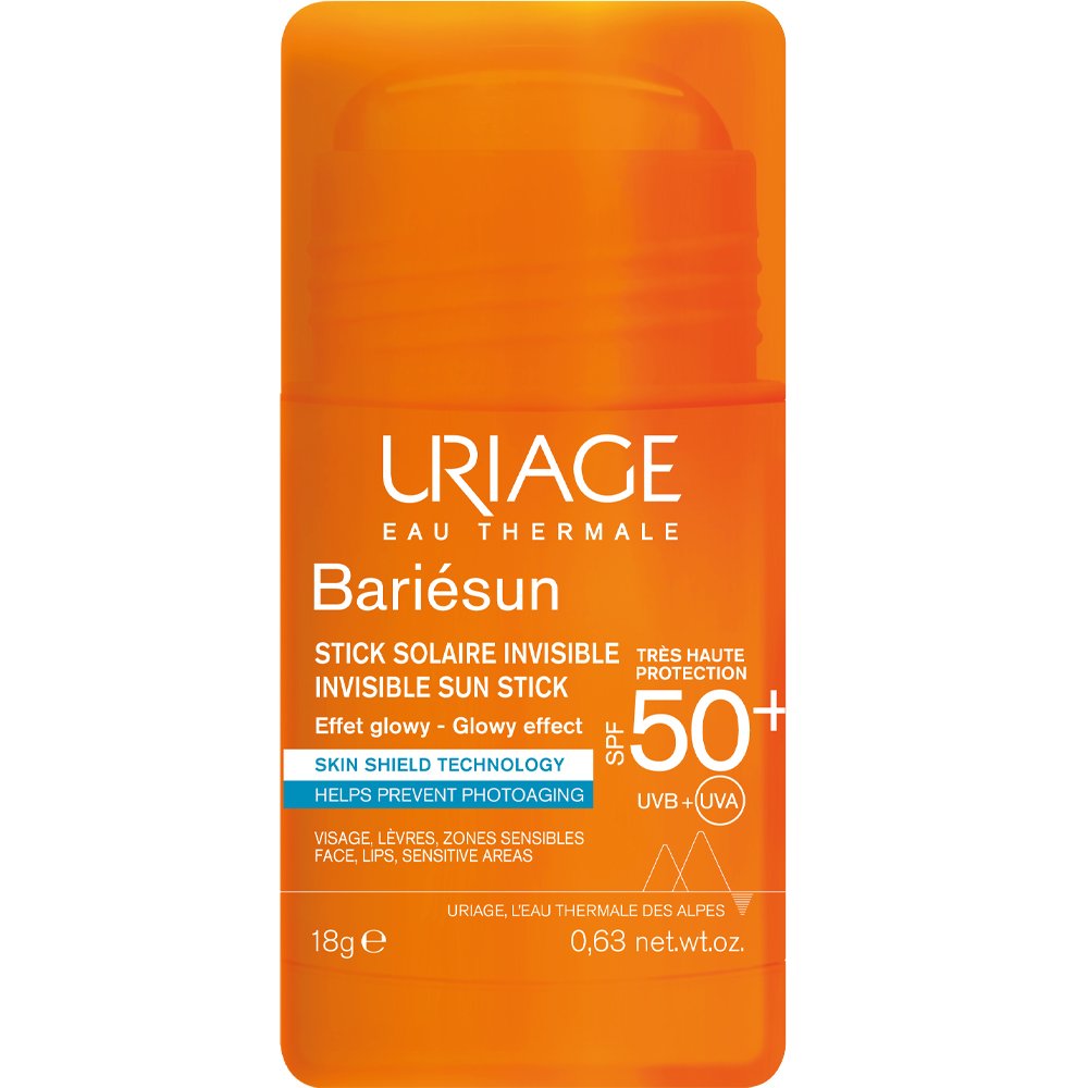 Uriage Bariesun Invisible Spf50+ Sun Stick Αόρατο Αντηλιακό Στικ Πολύ Υψηλής Προστασίας Κατάλληλο για το Πρόσωπο & για τις Ευαίσθητες Περιοχές 18g