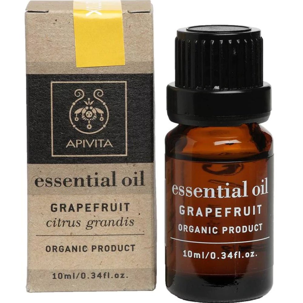 Apivita Grapefruit Essential Oil Πολυχρηστικό Αιθέριο Έλαιο Αρωματοθεραπείας από Γκρέιπφρουτ με Αποτοξινωτικές & Αντισηπτικές Ιδιότητες 10ml