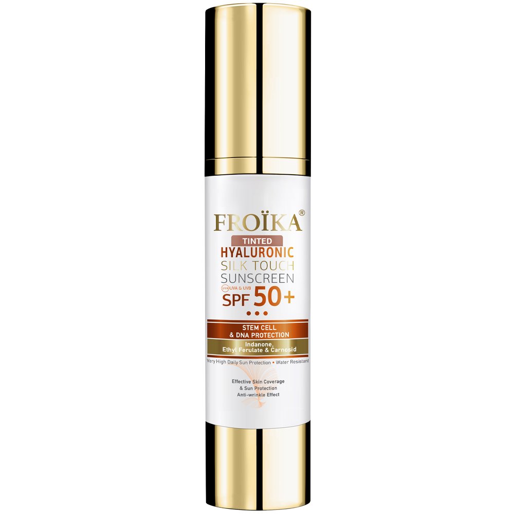 Froika Hyaluronic Silk Touch Sunscreen Tinted Spf50+ Έγχρωμη Αντηλιακή Κρέμα Προσώπου Με Υαλουρονικό 40ml