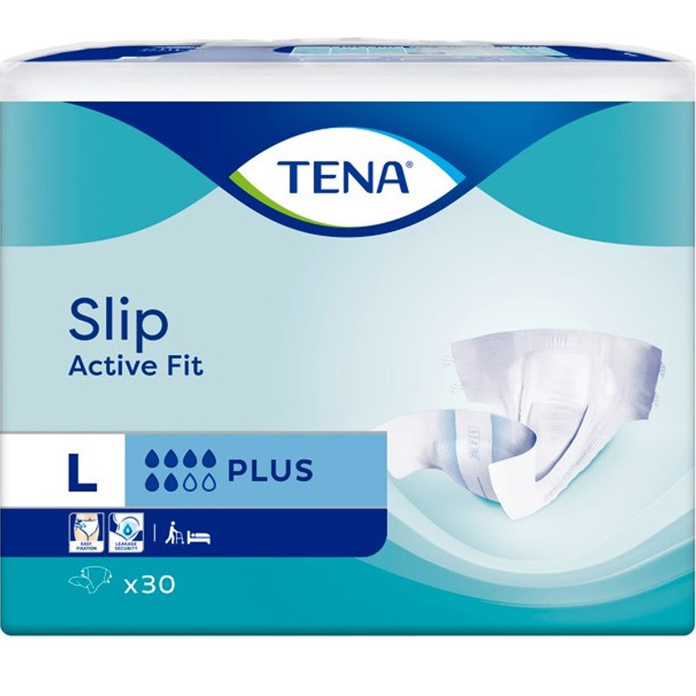 Tena ProSkin Slip Plus Εσώρουχα μιας Χρήσης με Ελαστικά Πλαϊνά για Μέτρια προς Βαριά Μορφή Ακράτειας 30 Τεμάχια - Large 92 / 150cm