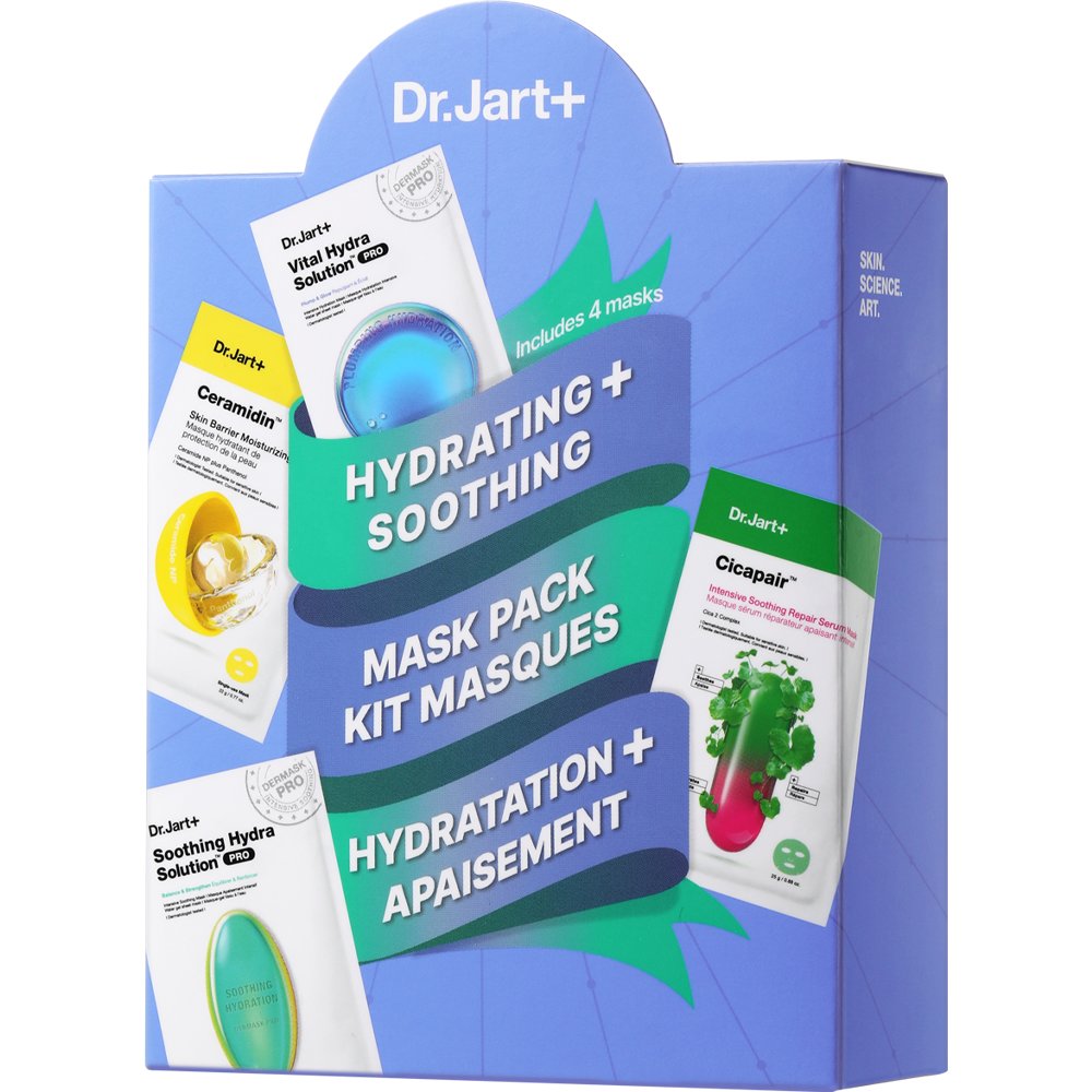 Dr.Jart+ Dr.Jart+ Promo Hydrating & Soothing Mask Kit, Ceramidin Skin Barrier Moisturizing & Cicapair Intensive Soothing Repair Serum & Vital Hydra Solution Pro & Soothing Hydra Solution Pro Mask 4 Τεμάχια