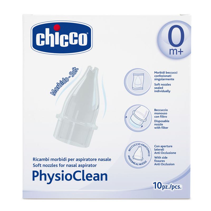 Chicco PhysioClean Μαλακά Ανταλλακτικά Για τον Ρινικό Αναρροφητήρα 10τμχ.