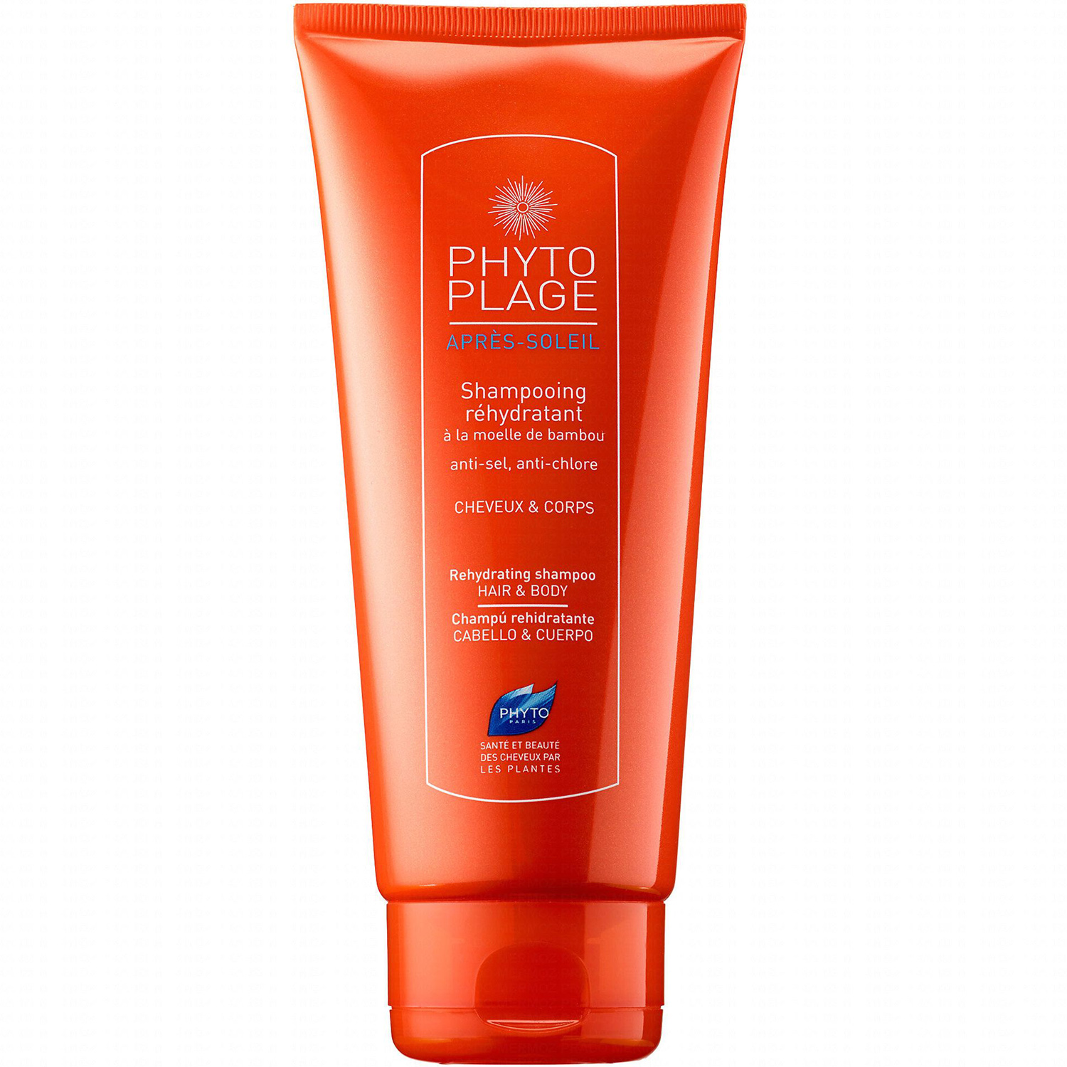 Phyto Phytoplage Shampoo Rehydratant Ενυδατικό Σαμπουάν – Αφρόλουτρο για Μετά τον Ήλιο Όλοι οι Τύποι Μαλλιών 200ml
