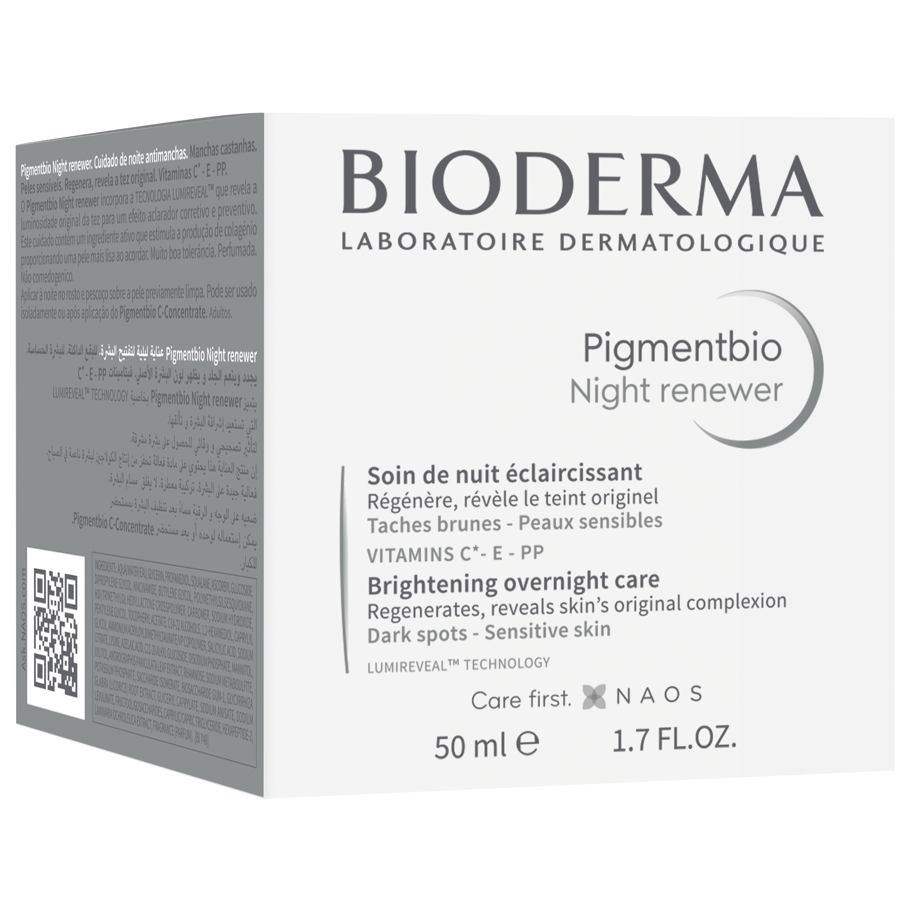 Bioderma Pigmentbio Night Renewer Αναζωογονεί στη Διάρκεια της Νύχτας 50ml