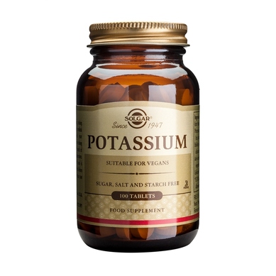 Solgar Potassium Food Supplement Συμπλήρωμα Διατροφής για τη Ρύθμιση της Πίεσης του Αίματος & των Επιπέδων Νατρίου 100tabs