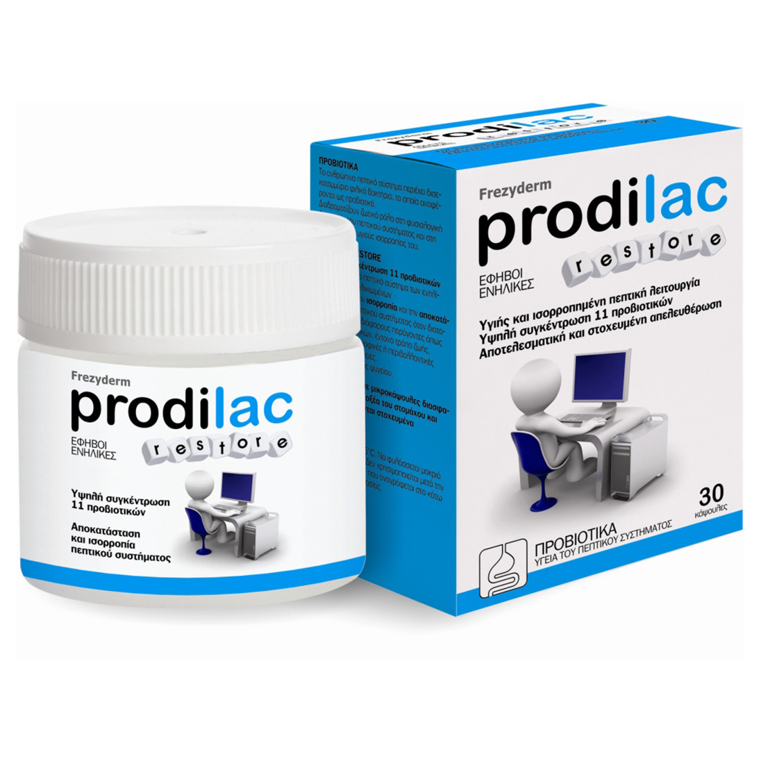Frezyderm Prodilac Restore 30 Εντεροδιαλυτές Προβιοτικών για Έφηβους & Ενήλικες 16-50 Ετών 30caps