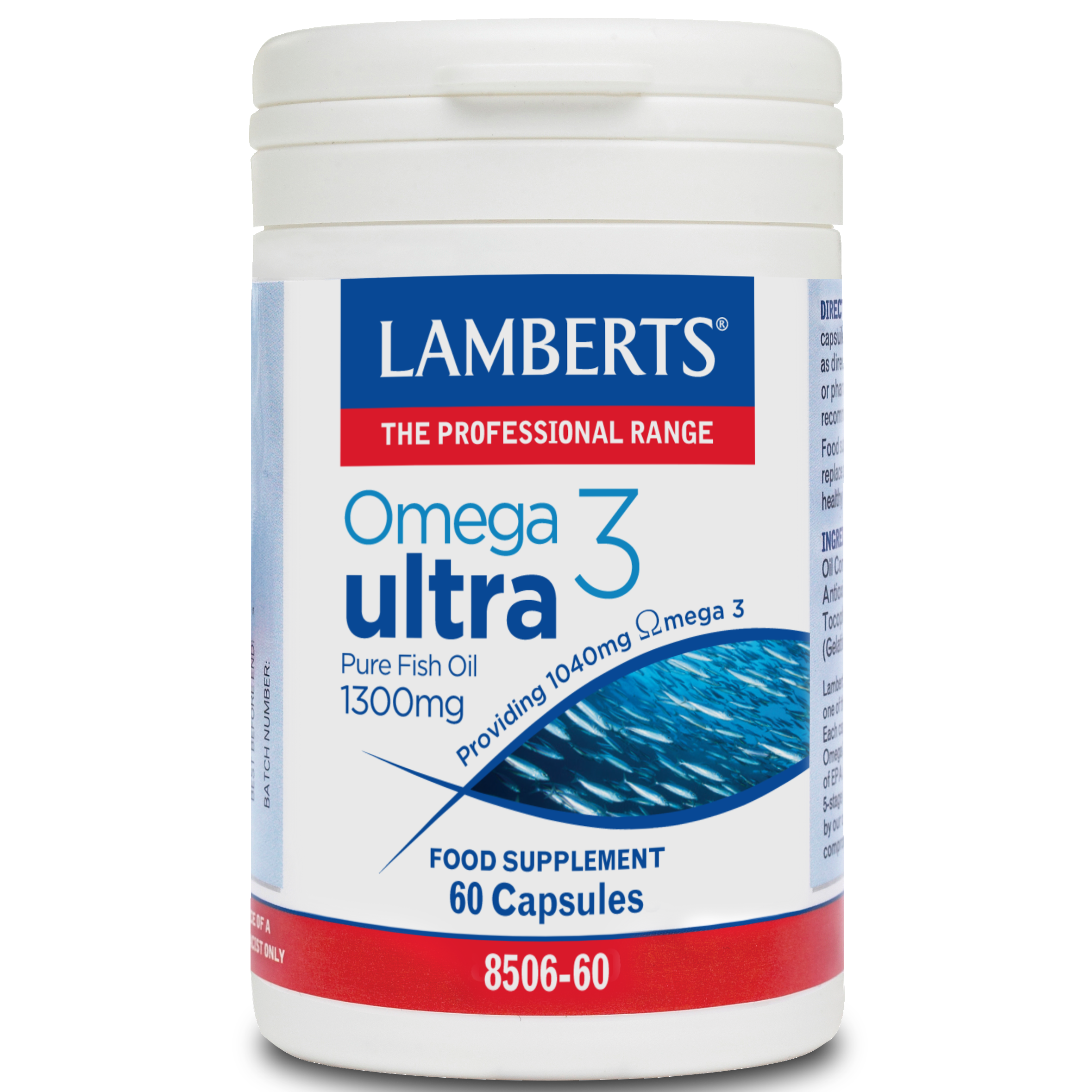 Lamberts Omega 3 Ultra Συπλήρωμα Διατροφής Ω3 Λιπαρών οξέων 1300mg 60tabs