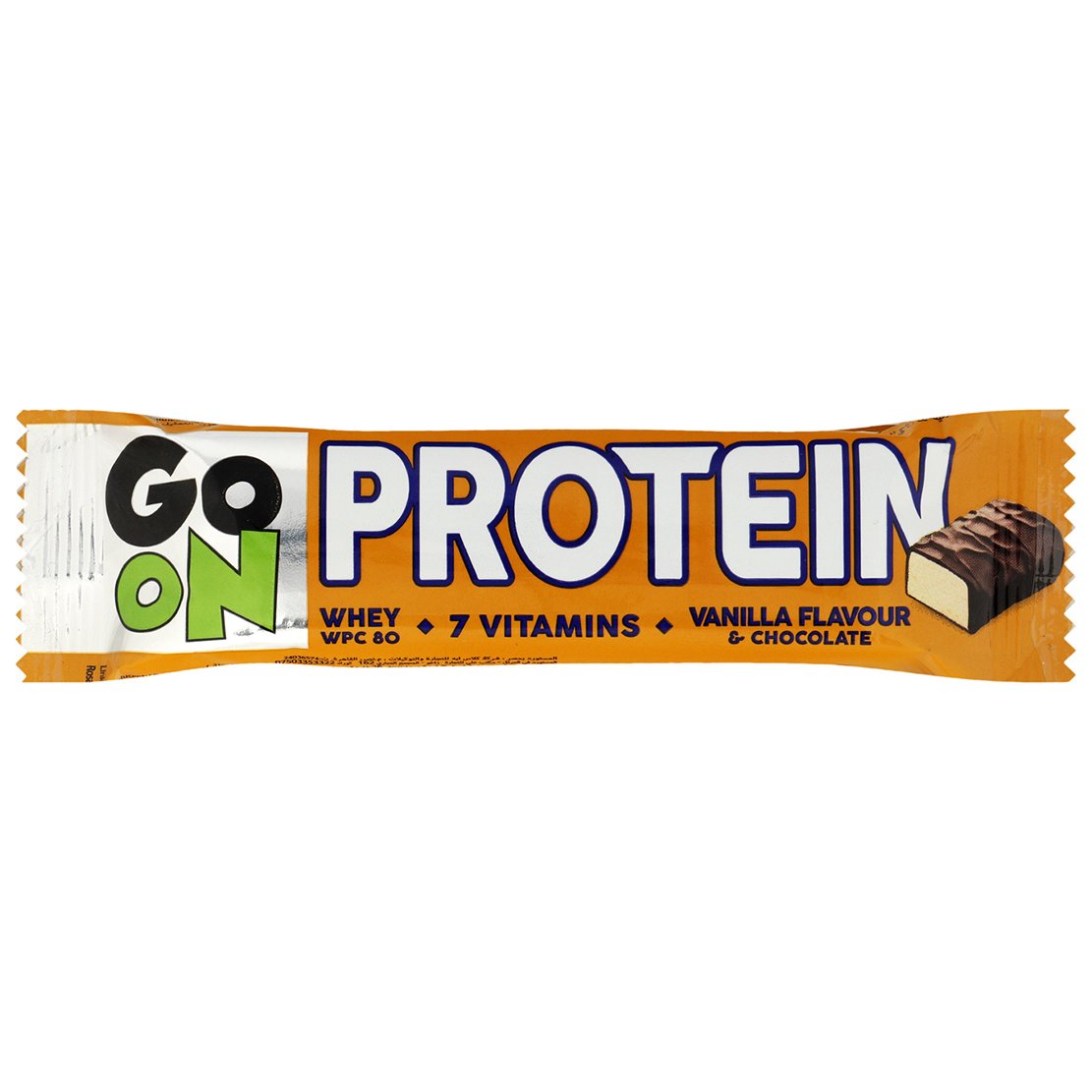 Go On Nutrition Go On Protein Bar Vanilla & Chocolate Flavour Μπάρα Πρωτεΐνης με 7 Βιταμίνες & Γεύση Βανίλια, Σοκολάτα 50g