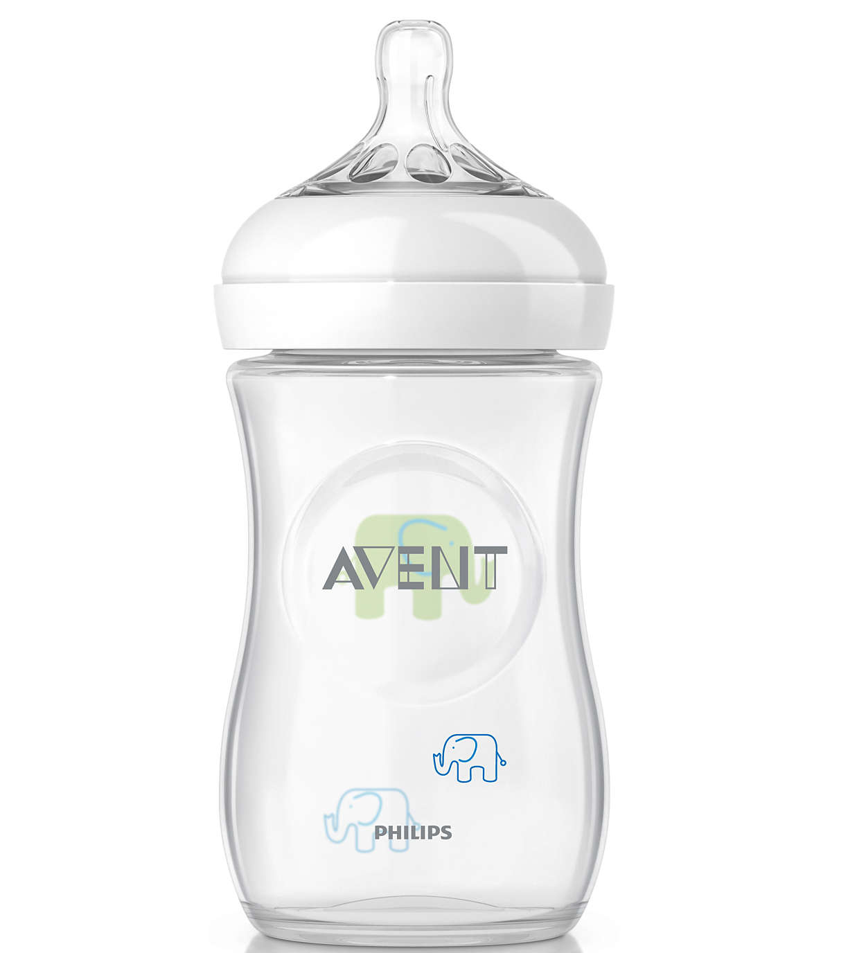 Avent Natural Μπιμπερό Πλαστικό Xωρίς BPA Σχέδιο Μπλέ 1m+ 260ml SCF627/17