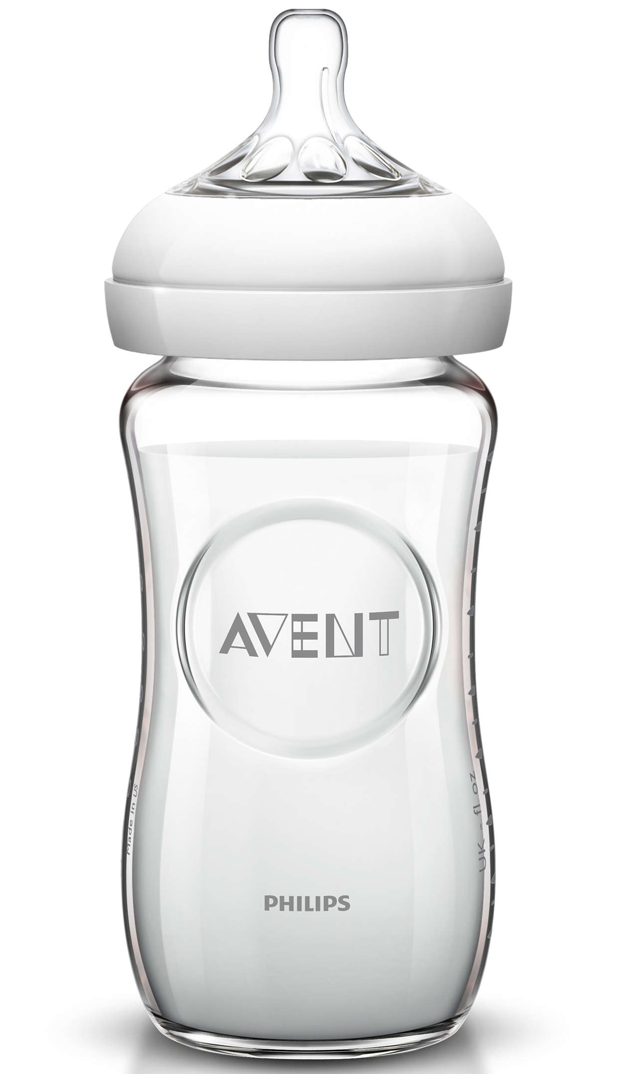 Avent Natural Γυάλινο Μπιμπερό Χωρίς BPA 1m+ 240ml SCF053/17
