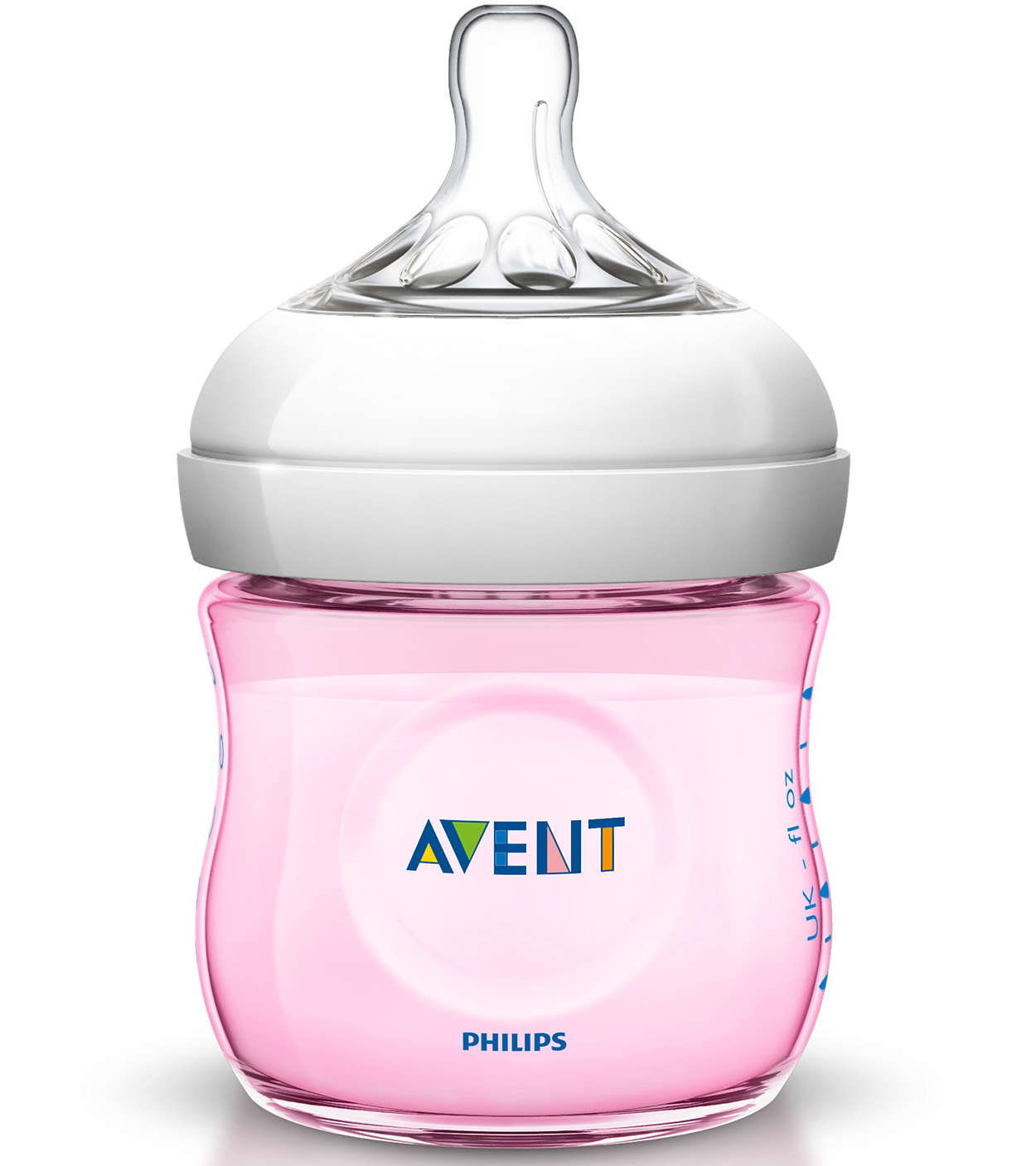 Avent Μπιμπερό Natural για Νεογέννητα Πλαστικό Ροζ 125ml SCF691/17
