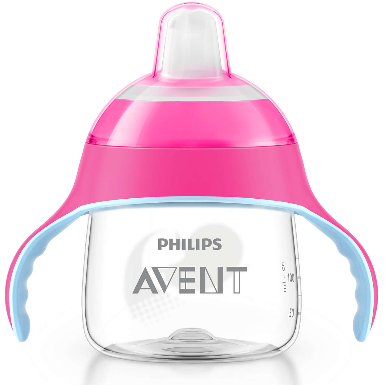 Avent Κύπελλο με Λαβές και Στόμιο Πλαστικό απο 6 Μηνών+ 200ml 1τεμάχιο – ροζ