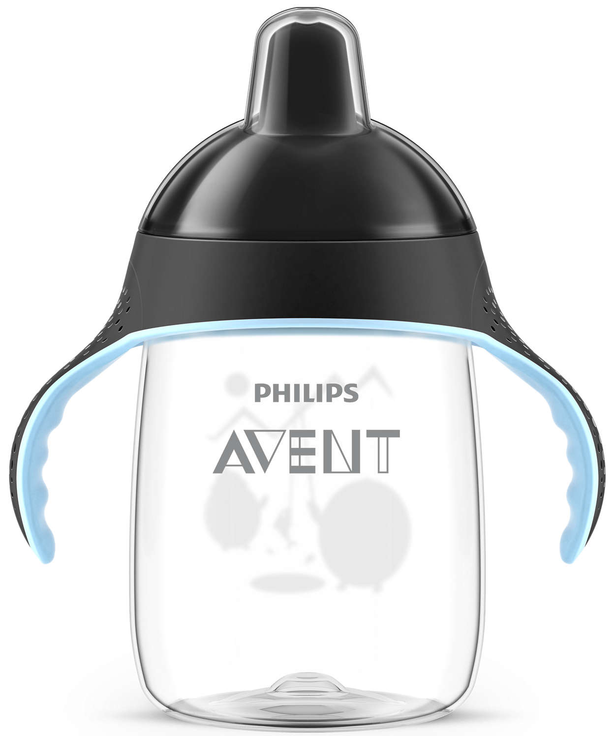 Avent Κύπελλο με Λαβές και Στόμιο Πλαστικό απο 18 Μηνών+ 340ml 1τεμάχιο – μαύρο