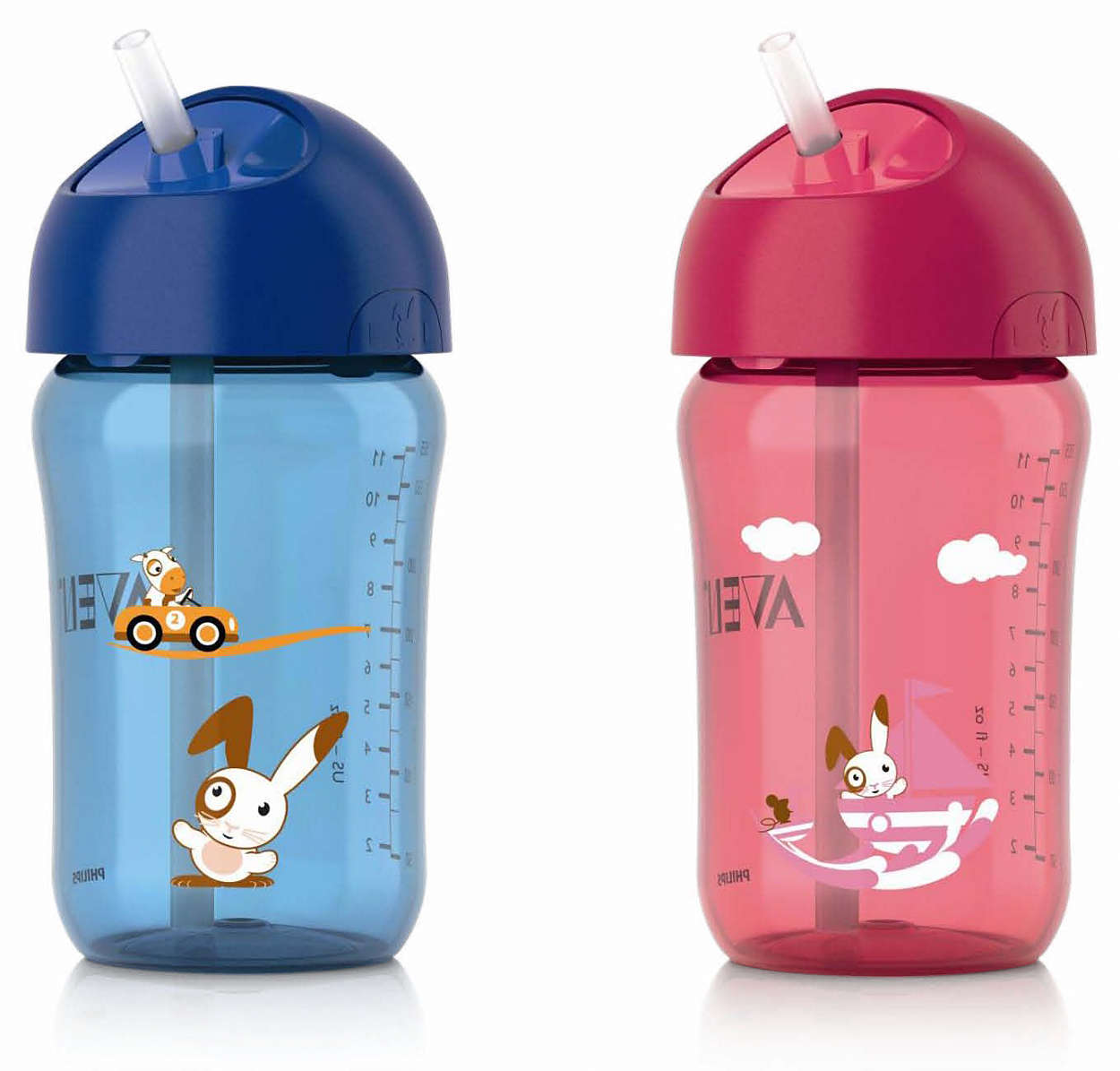 Avent Παγουρίνο με Καλαμάκι 18 Μηνών+ 340ml 1τεμάχιο – μπλέ