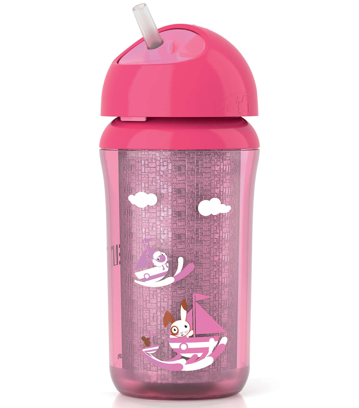 Avent Κύπελο με Μόνωση & Καλαμάκι απο 12 Μηνών+ Ροζ 260ml