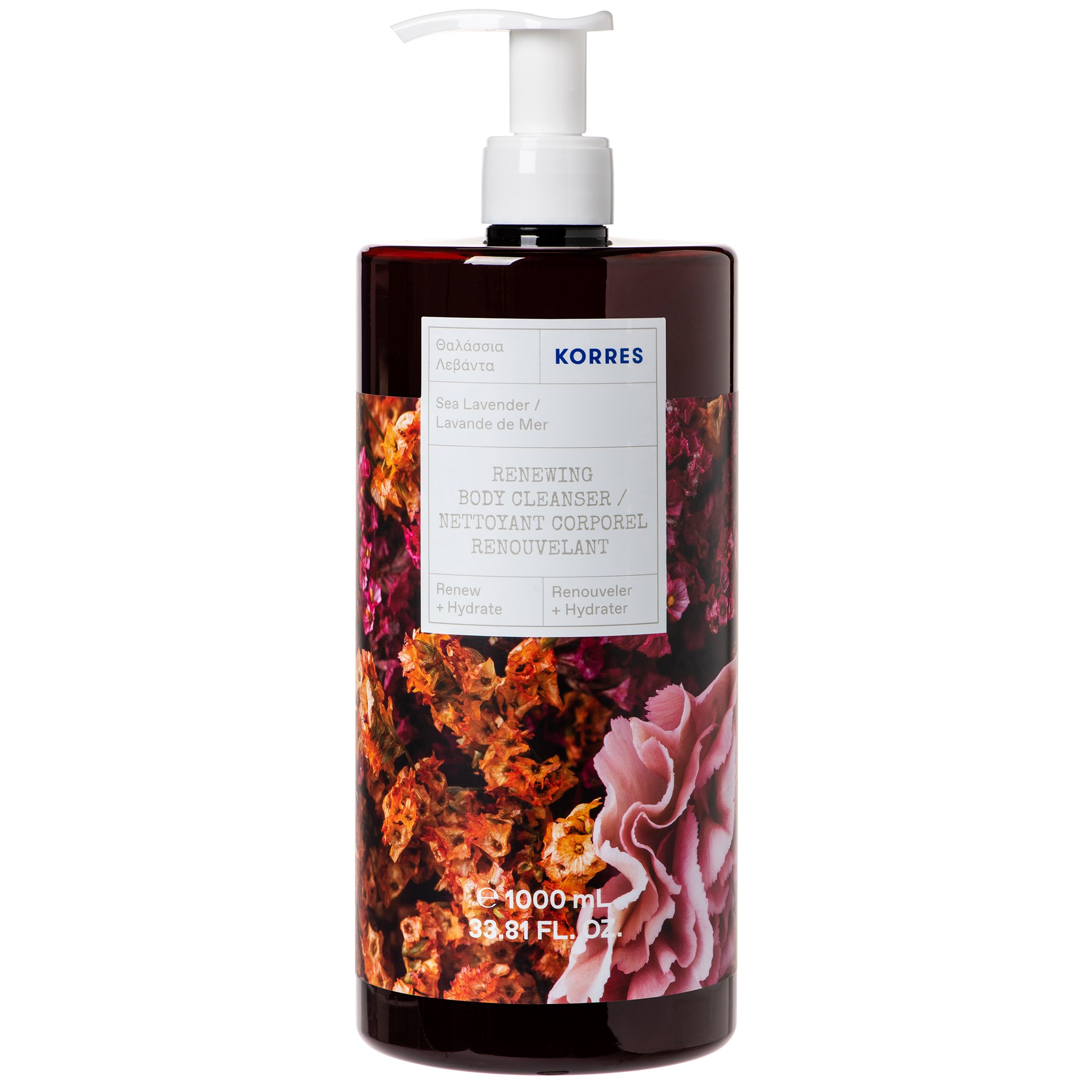 Korres Renewing Body Cleanser Sea Lavender Αναζωογονητικό Αφρόλουτρο με Άρωμα Θαλάσσιας Λεβάντας 1000ml