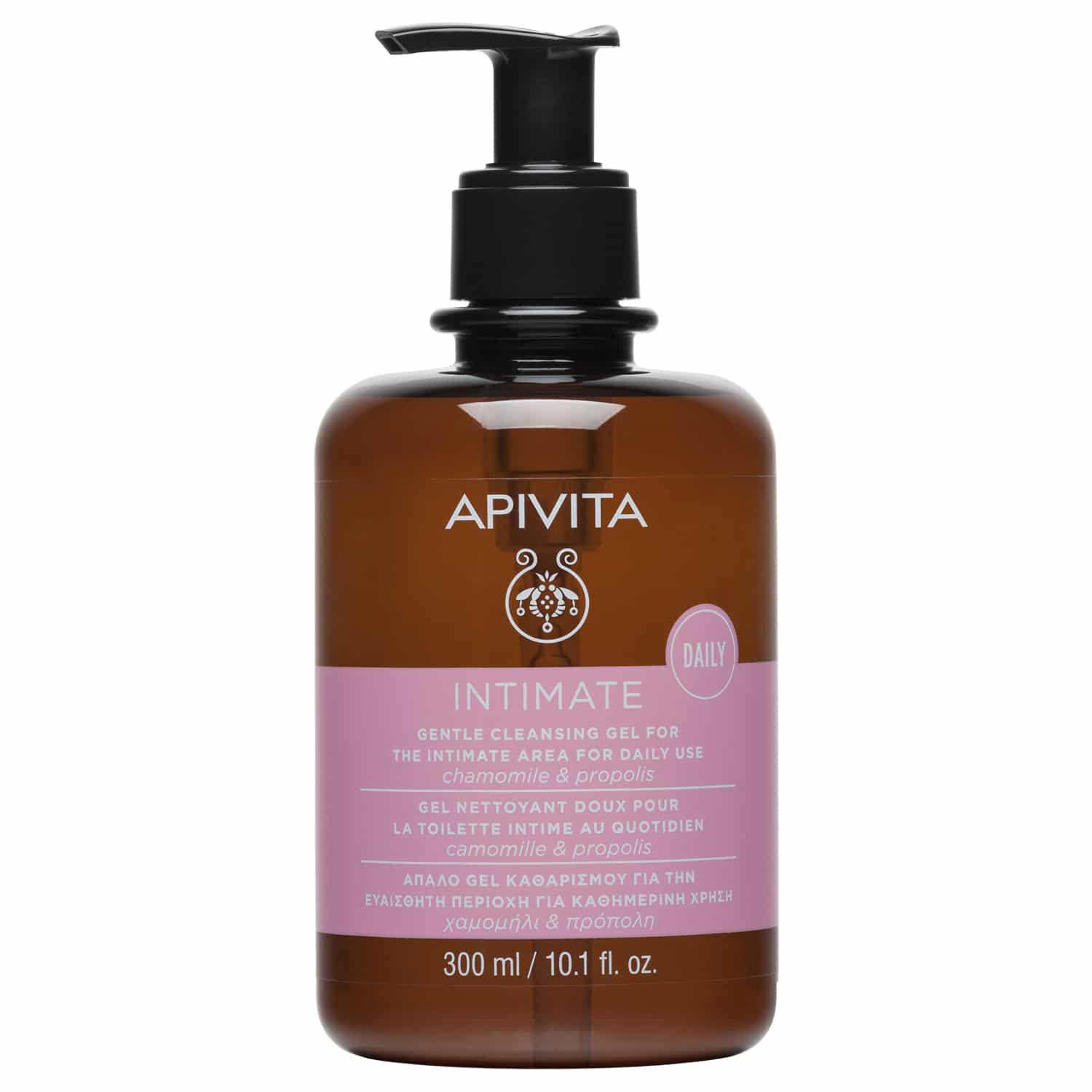 Apivita Intimate Care Daily Απαλό Gel Καθημερινού Καθαρισμού για την Ευαίσθητη Περιοχή με Χαμομήλι & Πρόπολη 300ml
