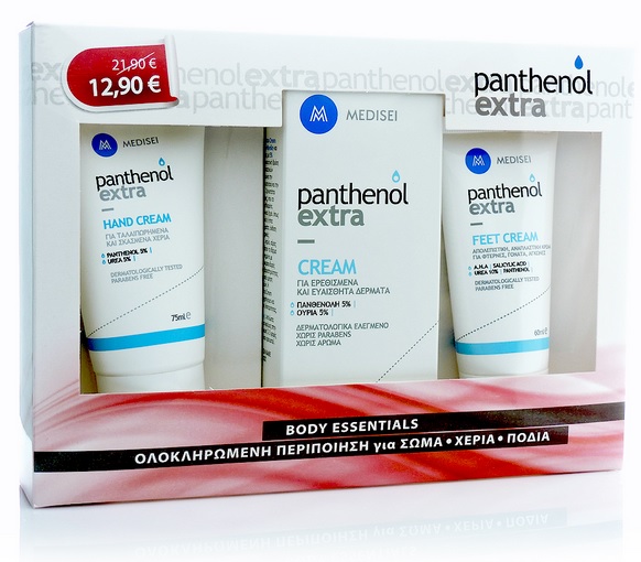 Medisei Panthenol Extra Πακέτο Προσφοράς Panthenol Extra Hand Cream 75ml & Panthenol Extra Cream 100ml & Feet Cream 60ml