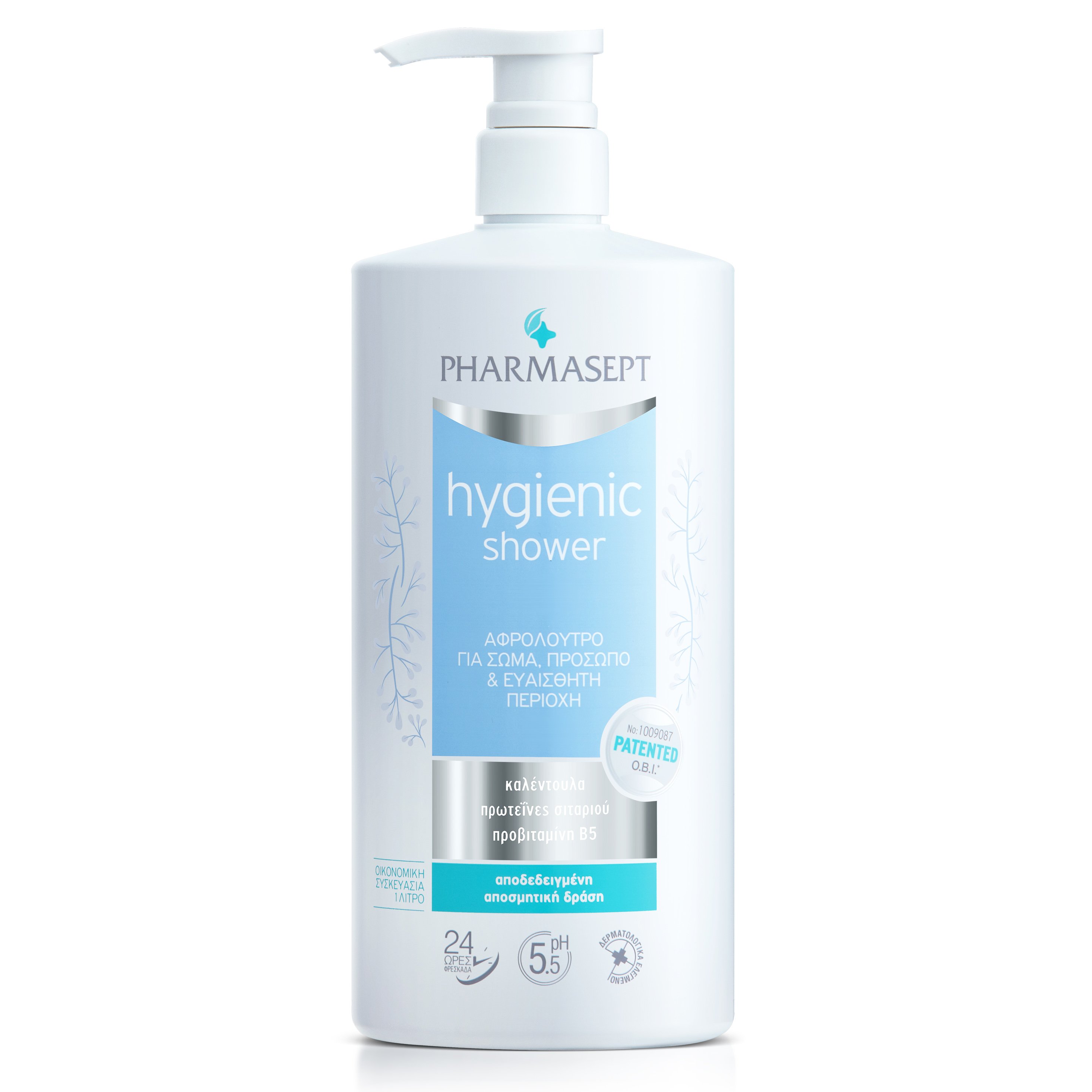 Pharmasept Hygienic Shower Αφρόλουτρο με Ήπια Αντισηπτική Δράση για Σώμα, Πρόσωπο & Ευαίσθητη Περιοχή 1L