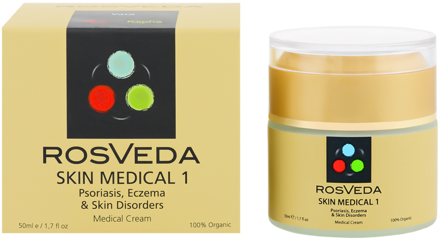 Rosveda Skin Medical 1 100% Φυτική Σύνθεση, Οργανική Κρέμα που Θεραπεύει Έκζεμα, Ψωρίαση & Ανωμαλίες του Δέρματος 50ml