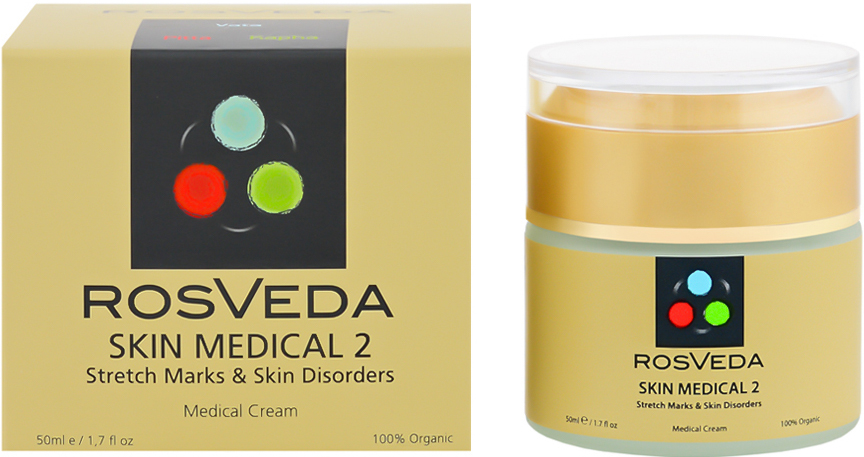 Rosveda Skin Medical 2 100% Φυτική Σύνθεση, Οργανική Κρέμα που Μειώνει Δραστικά, Ραγάδες, Ουλές, Λεπτές Γραμμές 50ml