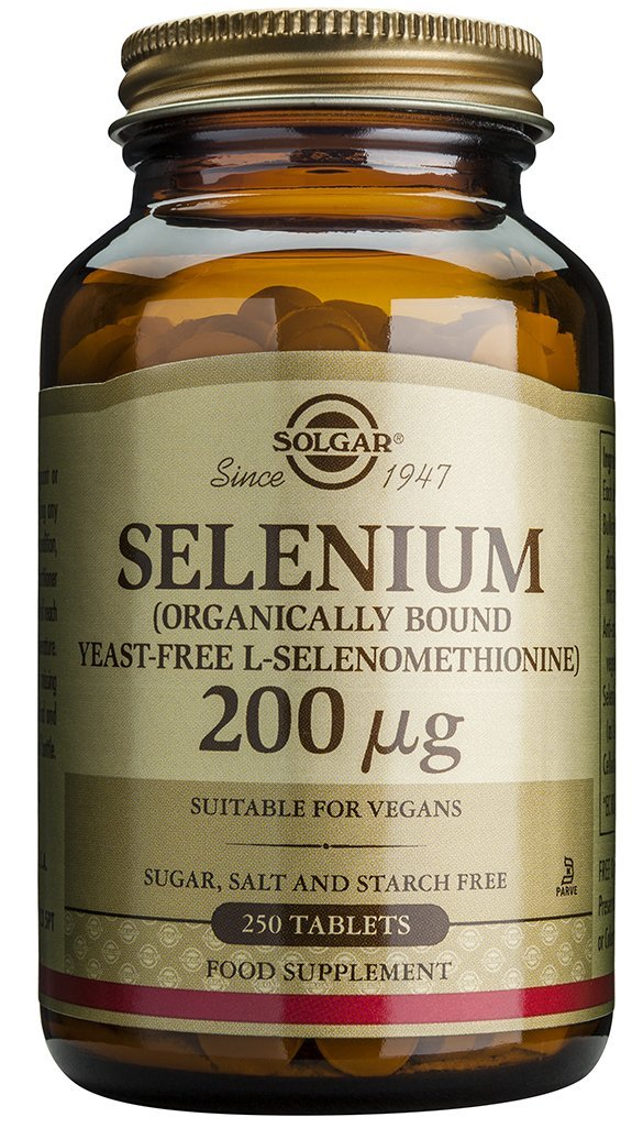 Solgar Selenium Συμπλήρωμα Διατροφής Κατάλληλο με Σελήνιο για Προστασία από Καρδιακές & Εκφυλιστικές Παθήσεις 200μg 250tabs