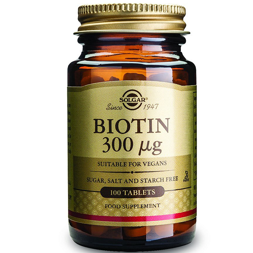 Solgar Biotin 300mg Συμπλήρωμα Διατροφής για Την Υγεία Μαλλιών & Δέρματος veg.caps – 300μg tablets 100 caps
