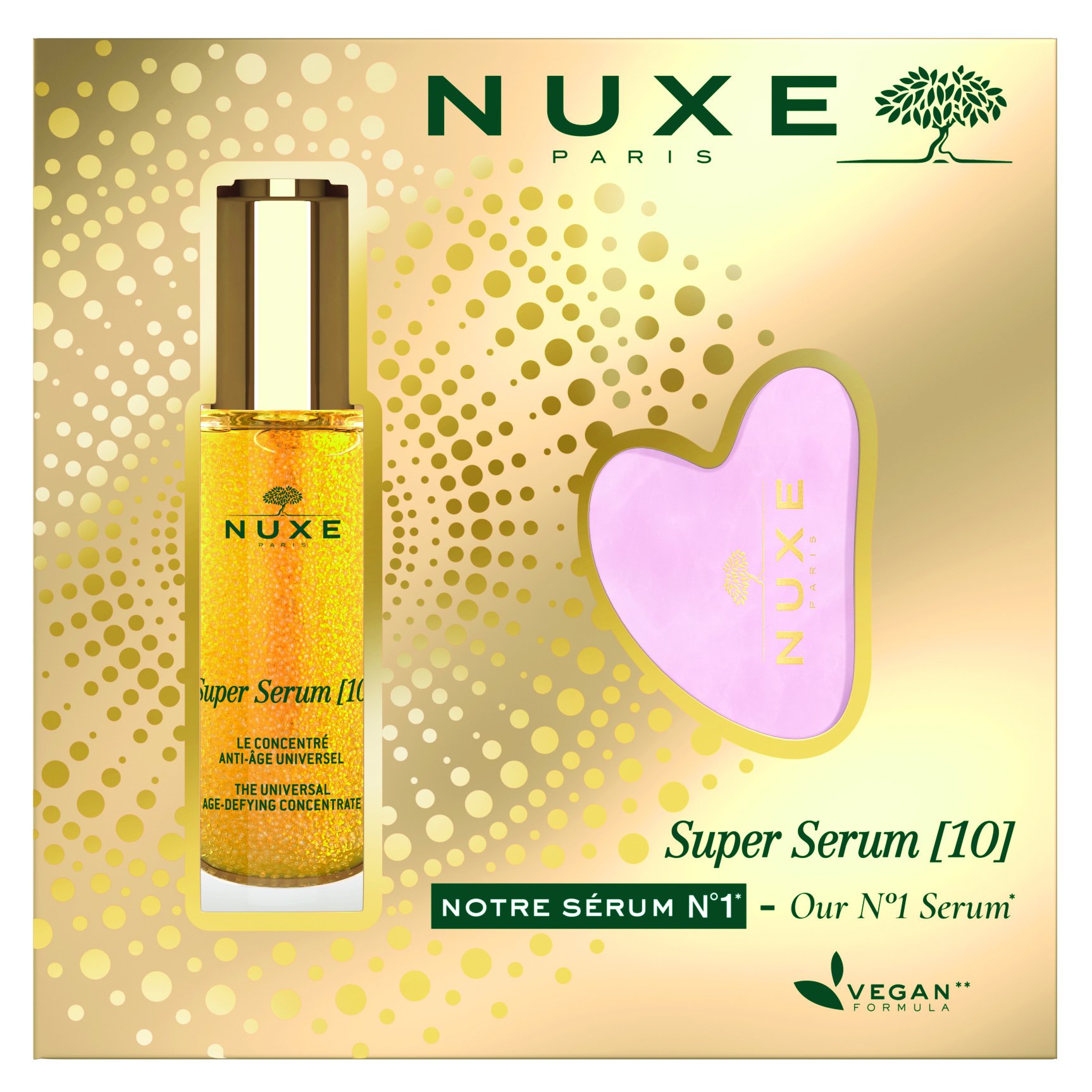 Nuxe Promo Super Serum 10 Ορός Αντιγήρανσης για Κάθε Τύπο Επιδερμίδας 30ml & Δώρο Gua Sha Tool Πέτρα Μασάζ Προσώπου 1 Τεμάχιο